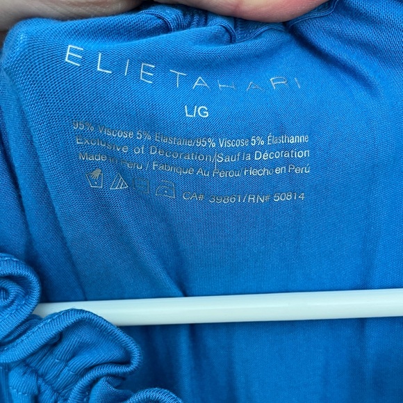 Elie Tahari Royal Blue Ruffled Tank Top - Picture 3 of 5